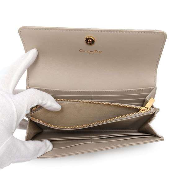 Christian Dior Caro Cannage Calf Leather Long Wallet - Picture 5 of 12